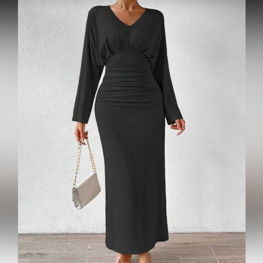 Solid Ruched Bodycon
Dress - Picture 4 of 4